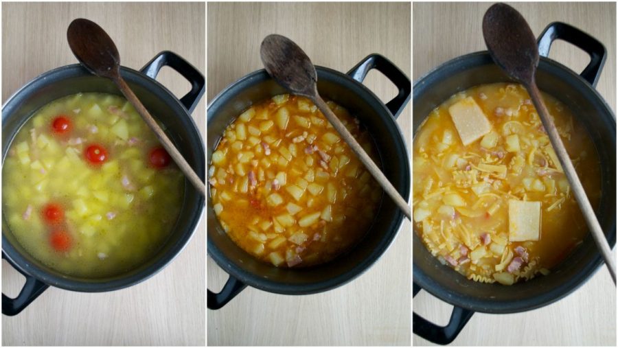 pasta e patate preparazione