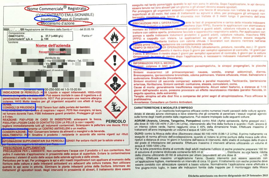 come leggere l'etichetta di un fitofarmaco
